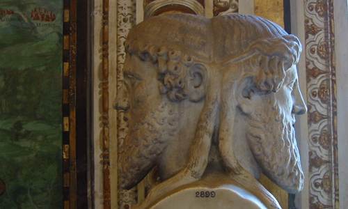 Bust of Roman god Janus.