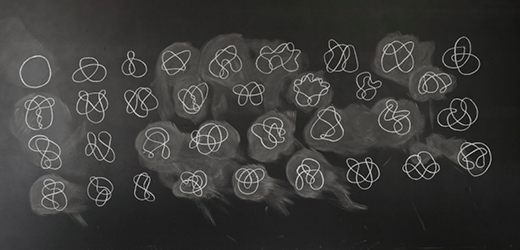 Chalkboard with mathematician's marks