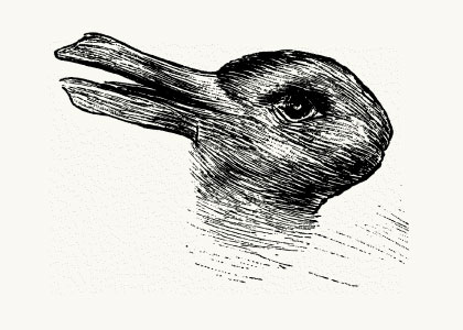 Duck/rabbit optical illusion