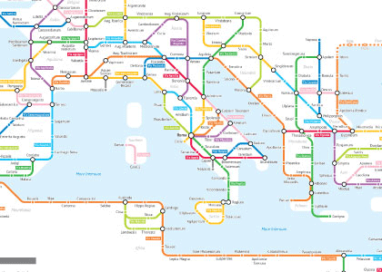 A tube map for the Roman Empire