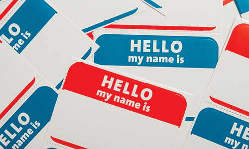 name tags