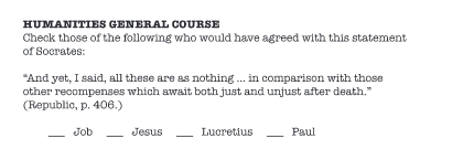 Humanities comp question