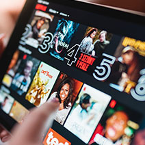 Netflix on a tablet